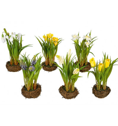 VOORJAARSBLOEMEN 20CM ASSORTI NESTVORM