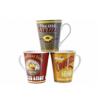 KOFFIE MUG OLDIES ASSORTI H11cmX9cm