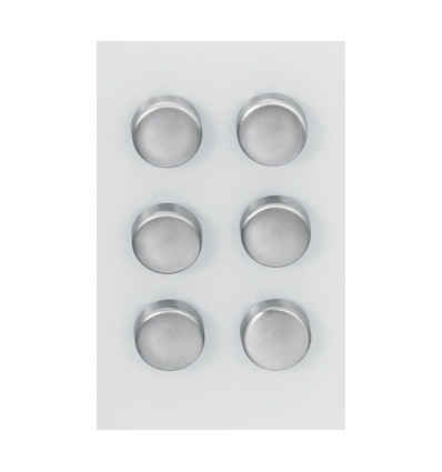 SET 6 MAGNETEN 2.7cm INOX