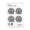 SET 4 MAGNETISCHE HAKEN INOX TRENDFORM D3.5cm ANTI-SLIP