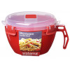 KOM NOEDELS 940ML ROOD MICROGOLF SISTEMA MICROWAVE