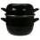 MOSSELPOT 20CM HORECA ZWART 2KG 3,25L VERLAKT EMAIL