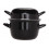 MOSSELPOT 18CM HORECA ZWART 1,2KG 2,8L VERLAKT EMAIL