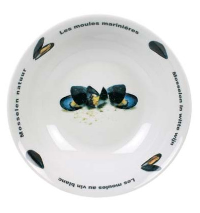 MOSSELBORD D23xH6.5cm decor + teksten