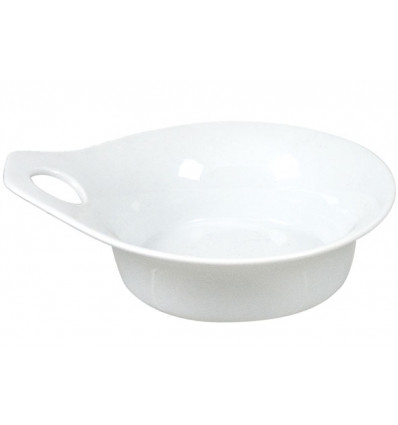 SCHAALTJE WIT ROND GREEP 24x3,5cm