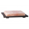 ZOUTSTEEN 20x30x4cm IN HOUTEN BASIS 38x26.5cm WENGE