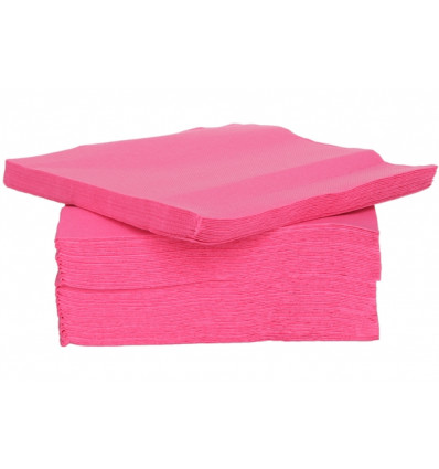 40 SERVETTEN 38x38cm FUCHSIA PAPIER TEXTIEL-TOUCH