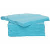 40 SERVETTEN 38x38cm TURQUOISE PAPIER TEXTIEL-TOUCH