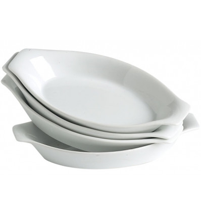 SET 4 GRATINEERSCHOTELS 21CM OVAAL