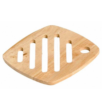 POTONDERZETTER HOUT VIERKANT 18CM MET OPHANGOOG