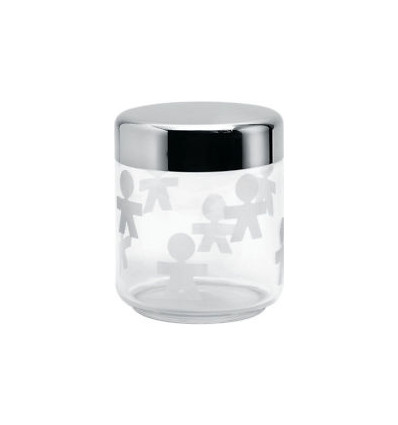 VOORRAADPOT CHROOM/GLAS 12.3cm 75cl GIROTONDO