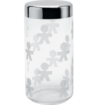 VOORRAADPOT CHROOM/GLAS 21.6cm 150cl GIROTONDO