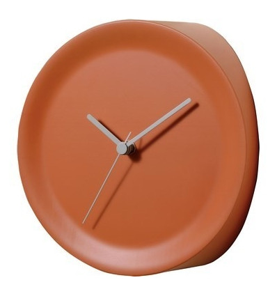 WANDKLOK ORA IN ANGOLO ORANJE HOEKMODEL H13xDIA21cm ALESSI GIULIO LACCHETTI