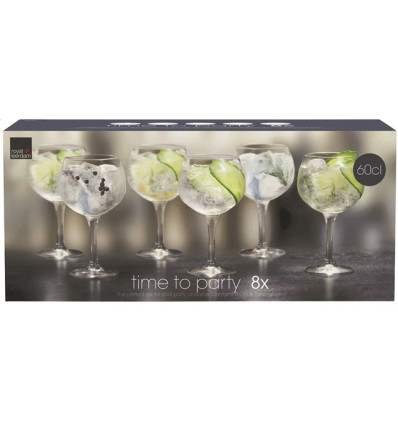 8 GIN TONIC GLAZEN 63CL PARTY at HOME h19.5xd12cm