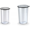 SET 2 BEKERS BAMIX MET ZWART DEKSEL 400ML + 600ML