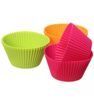 SET: 6x BIG MUFFIN CUPS SILICONE LEKUE