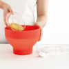POPCORN MAKER ROOD MET DEKSEL 2.8L 20CM LEKUE