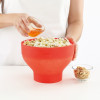 POPCORN MAKER ROOD MET DEKSEL 2.8L 20CM LEKUE