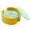 SET 6 GLASONDERZETTERS 10CM GEEL BARST