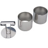DRESSEERSET: 2 RINGEN 7cm + DUWER INOX