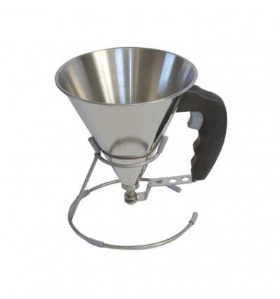 TRECHTER RVS MET HANDGREEP ZWART 0.8L KWIK DE BUYER