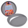 TAARTVORM 28CM GEKARTELD MET LOSSE BODEM SILVER-TOP PATISSE