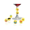 SET 8 GLASMARKEERDERS EMO LIME
