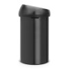 TOUCH BIN 60L MAT ZWART VUILBAK