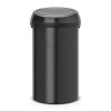 TOUCH BIN 60L MAT ZWART VUILBAK
