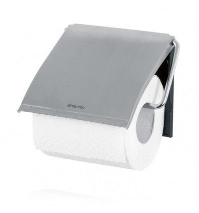 WC-ROLHOUDER MAT INOX MET KLEP TOILETROLHOUDER MATT STEEL