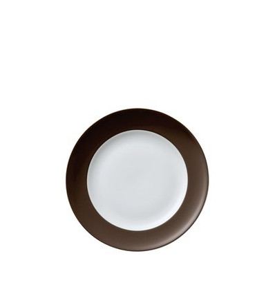 DESSERTBORD 22CM SUNNY DAY DONKER BRUIN DARK BROWN THOMAS OUTLET