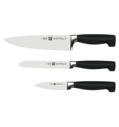 3DELIG MESSENSET ZWILLING FOUR STAR schilmes 10cm,univ.mes 13cm,koksmes 20cm