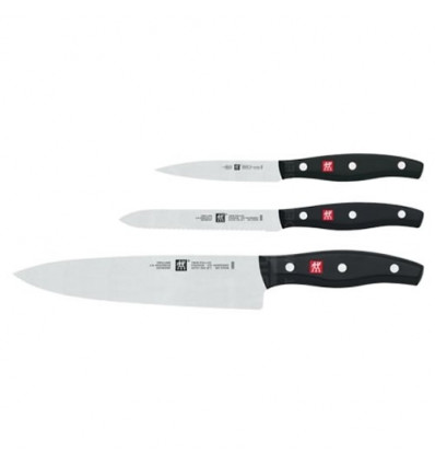 3DELIG MESSENSET TWIN POLLUX ZWILLING schilmes 10cm,univ.mes 13cm,koksmes 20cm