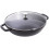 WOK 30CM ZWART MET GLAZEN DEKSEL
