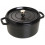 KOOKPOT LAAG ROND 26CM ZWART STAUB 3,8L COCOTTE