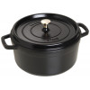 KOOKPOT LAAG ROND 26CM ZWART STAUB 3,8L COCOTTE
