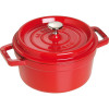 KOOKPOT ROND 22CM CHERRY ROOD STAUB 2.6L COCOTTE KERSROOD