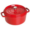 KOOKPOT ROND 28CM CHERRY ROOD STAUB 6.7L COCOTTE KERSROOD