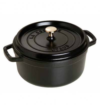 KOOKPOT ROND 24CM ZWART STAUB 3.8L COCOTTE