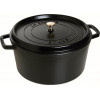 KOOKPOT ROND 34CM ZWART 12.6L STAUB ideaal om te stoven