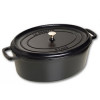 KOOKPOT OVAAL 31CM ZWART 5.5L STAUB ideaal om te stoven