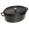 KOOKPOT OVAAL 37CM ZWART 8.0L STAUB ideaal om te stoven