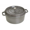 KOOKPOT ROND 24CM GRIJS STAUB 3.8L COCOTTE