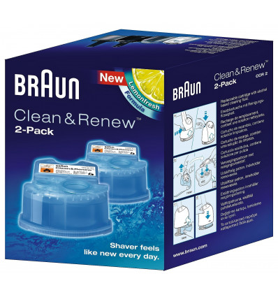 2x NAVULLING SYNCHRO SHAVER BRAUN CCR2 CLEAN RENEW