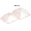 VOEDSELKAP 40,5cm INKLAPBAAR RODE DOTS met ventilatie