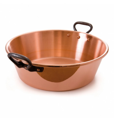 KONFITUURKETEL KOPER 40x15CM 12LITER MET 2 GREPEN (3,8kg)