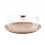 KAASKLOK MET STOLP HOUTKLEUR D30.5xH10.5 BUFFET TAARTSCHAAL