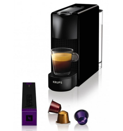 NESPRESSO XN110 ZWART KRUPS ESSENZA MINI auto-stop,met 2 hoeveelheden,afvalbakje