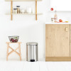 PEDAALEMMER 20L NEWICON MATT STEEL soepele, stille en geurdichte sluiting