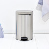 PEDAALEMMER 20L NEWICON MATT STEEL soepele, stille en geurdichte sluiting